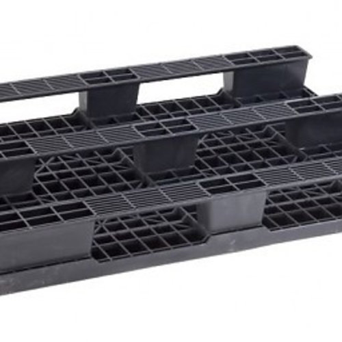 Zware kunststof pallet 1200x1000x150mm - 1500 kg, gesloten dek, opstaande rand