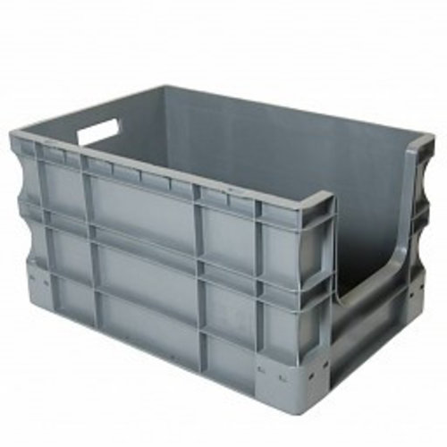 Euronorm stapelbak 600x400x330mm, met grijpopening