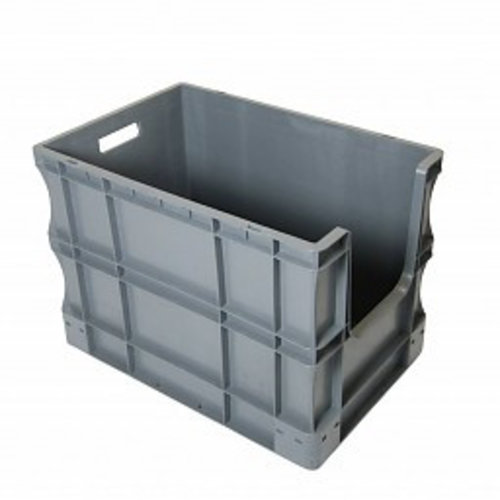 Euronorm stapelbak 600x400x430mm, met grijpopening