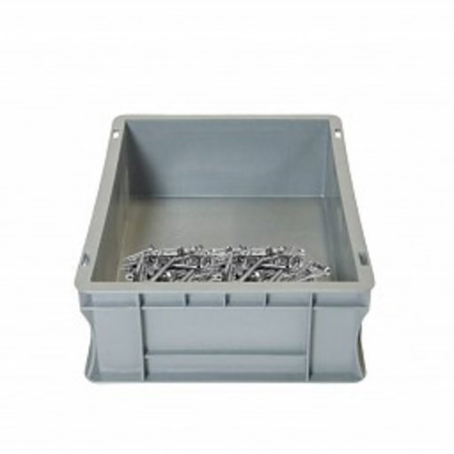 Euronorm stapelbak 400x300x120mm - 10 liter, gesloten