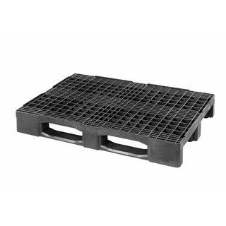 Palette plastique pour charge lourde 1200x800x160mm - pont ouvert, 2500 kg