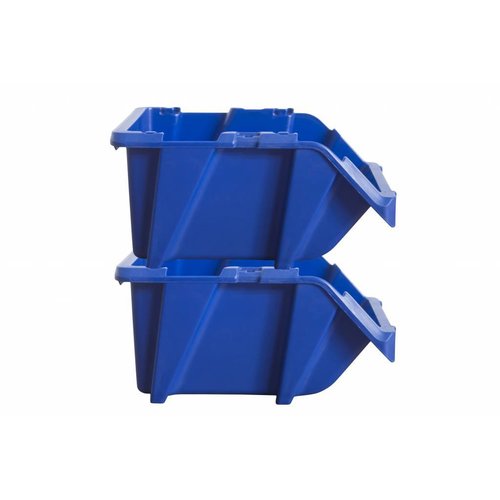 Magazijnbak 195x125x100mm - stapelbaar, met grijpopening