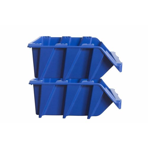 Magazijnbak 490x310x195mm - stapelbaar, met grijpopening
