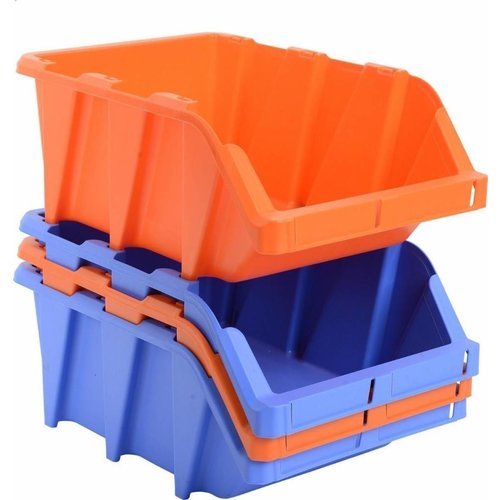 Magazijnbak 490x310x195mm - stapelbaar, met grijpopening