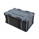 Couvercle Euronorm 300x200x16mm en plastique avec 2 charnières