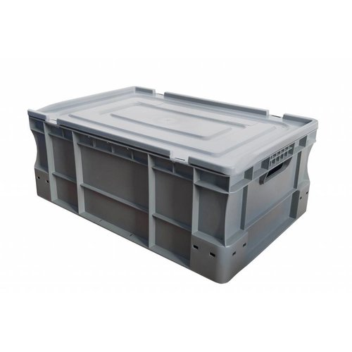 Couvercle en plastique norme Euro 600x400x19mm, sans charnières