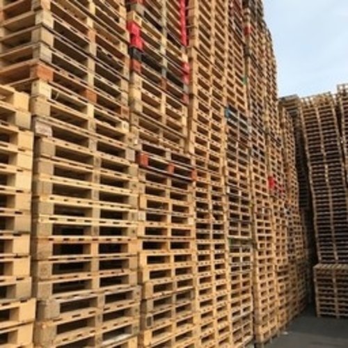 Pallet 1200x1000x146mm - hout, rondomlopend, gebruikt