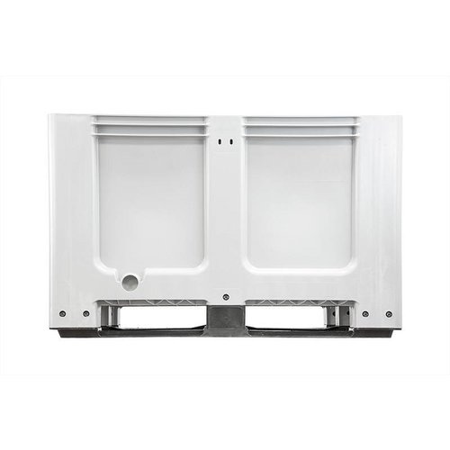 Palletbox 1200x1000x760mm - 3 sledes, gesloten, gebruikt