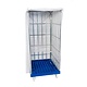 Rolcontainer hoes 820x730x1650mm - ondoorzichtig wit, 2 ritsen, herbruikbaar