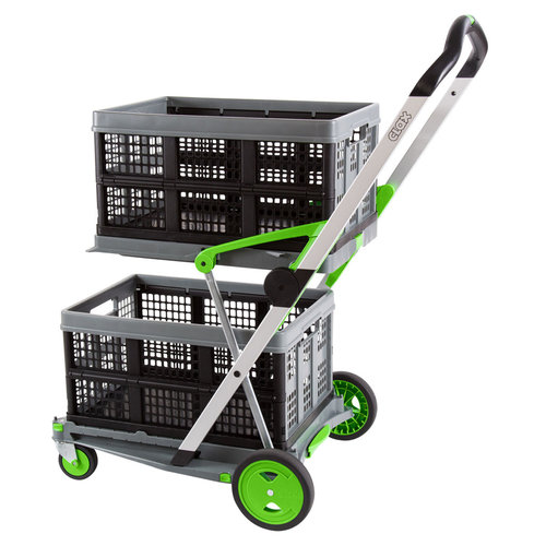 Trolley Clax 880x540x1010mm - avec caisse pliante