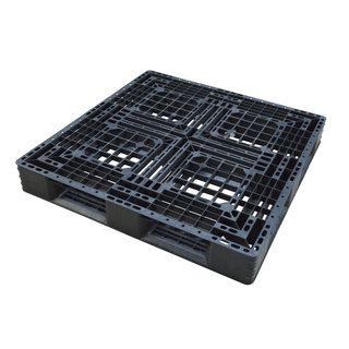 Kunststof pallet 1100x1100x120mm - open dek, gebruikt