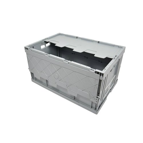 Transportbak 600x400x320mm - 59 liter - inklapbaar, met deksel