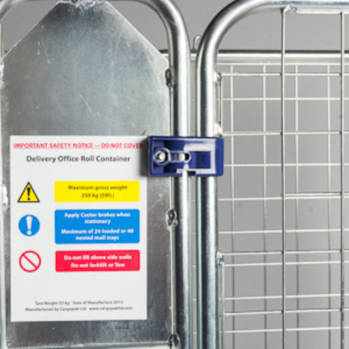Anti-diefstal rolcontainer  4-heks nestbaar, 860x737x1676mm