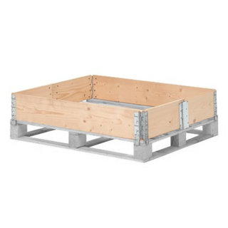 Palletrand 1200x1000x200mm - hout, 6 scharnieren