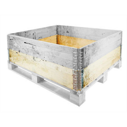 Palletrand 1200x1000x200mm - hout, 4 scharnieren, gebruikt