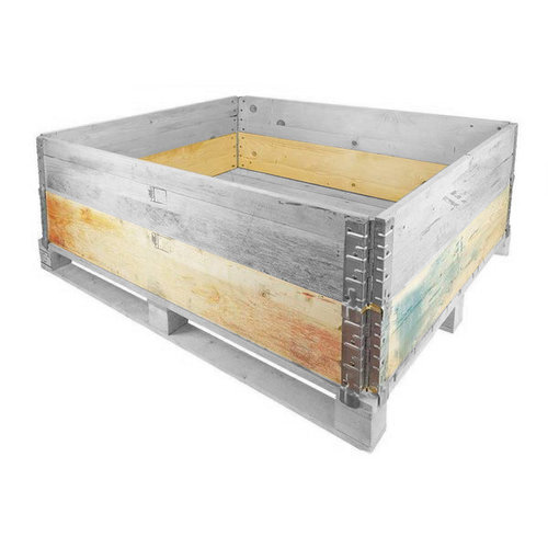 Palletrand 1200x1000x200mm - hout, 4 scharnieren, gebruikt