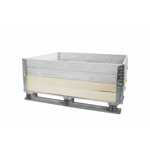Palletrand 1200x1000x200mm - hout - 2 plankdelen met 4 scharnieren