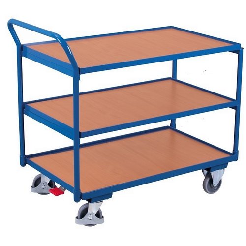 Tafelwagen 1125x625x1010mm - 3 laadvlakken - licht