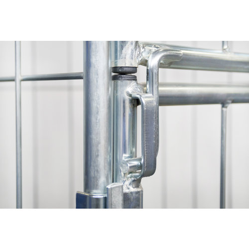 Roll conteneur blanchisserie en acier, de dimensions 800x720x1800mm