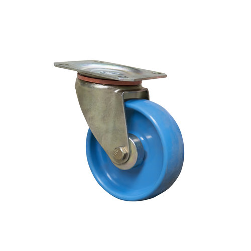 Roulette pivotante 108mm avec roulement à billes - PA Bleu