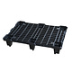 Demi-palette en plastique, plancher ajouré 800x600x130mm - empilable