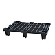 Demi-palette en plastique, plancher ajouré 800x600x130mm - empilable