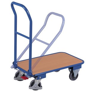 Plateauwagen 815x450x940mm - met duwbeugel, opvouwbaar