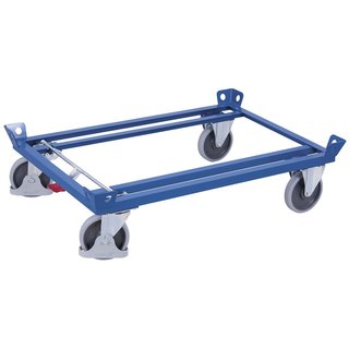 Dolly open bodem 1270x870x350mm - metaal, TPR wielen