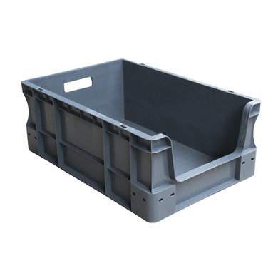 Euronorm stapelbak 600x400x230mm - 45 liter -  met grijpopening