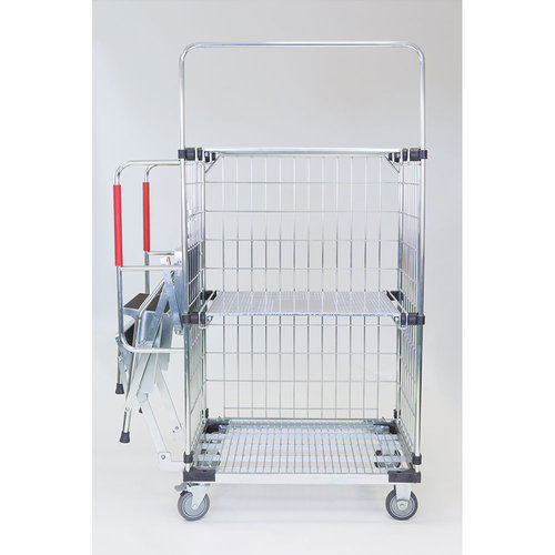 Roll-conteneur multifonctionnel 1143x628x1805mm - avec marchepied