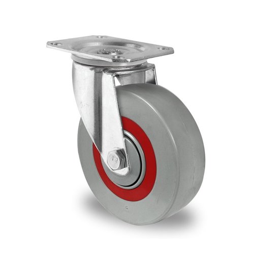 Zwenkwiel PA Ø 125 mm - met rollager, grijs, 200 kg