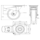 Roulette pivotante 125 mm - avec frein