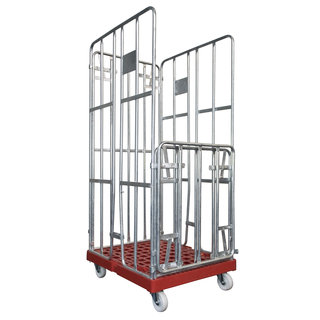 Rolcontainer 4-heks klemhekken, 810x680x1680mm