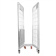 Gebruikte nestbare 2-heks retailrolcontainer 800x700x1770mm - met spanbanden