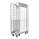 Gebruikte nestbare 2-heks retailrolcontainer 800x700x1770mm - met spanbanden