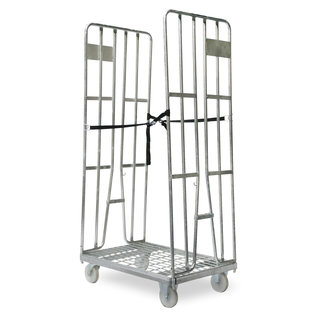 Roll Conteneur (AGF) 2 parois rails de serrage + sangles, 870x600x1690mm