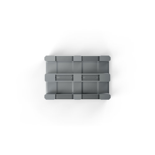 Palette plastique hygiénique 1200x800x155 mm - HDPE, gesloten dek, 2000 kg