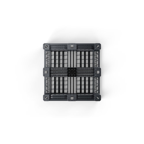 Palette chimique CP3 1140x1140x150 mm - HDPE, pont ouvert, 1400 kg