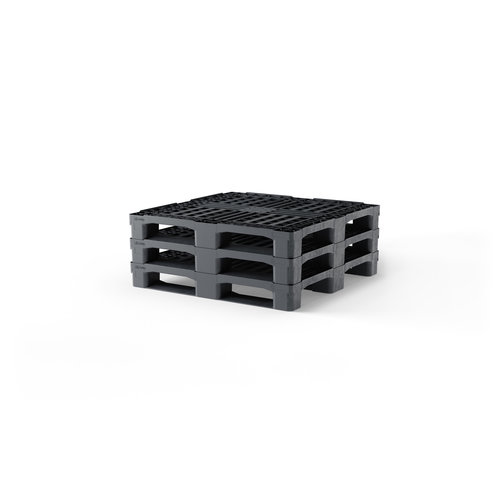 Palette chimique CP3 1140x1140x150 mm - HDPE, pont ouvert, 1400 kg