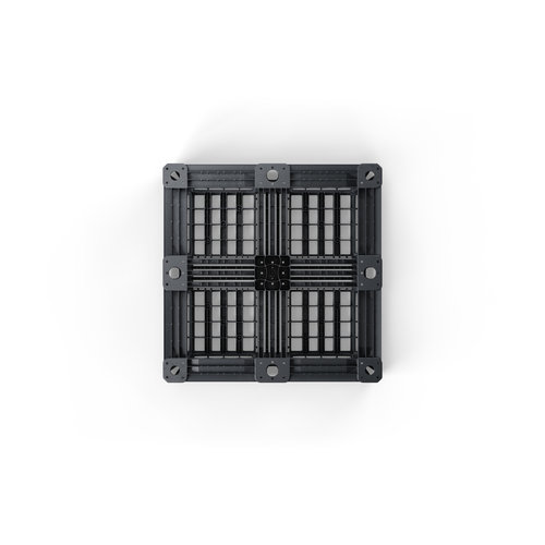 Palette chimique CP9 1140x1140x150 mm - HDPE, pont ouvert, 1400 kg