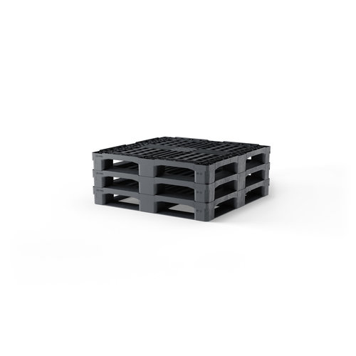 Palette chimique CP9 1140x1140x150 mm - HDPE, pont ouvert, 1400 kg