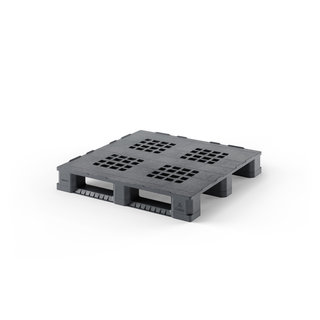 Kunststof pallet 1140x1140x165 mm - PE mix, 3 sledes, 2500 kg