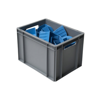 Euronorm plastic bak 400x300x275mm - Gesloten