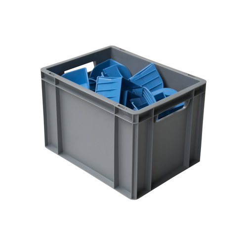 Euronorm plastic bak 400x300x275mm - Gesloten, stapelbaar