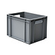 Bac Euronorm en plastique 400x300x220mm  - Fermé, empilable