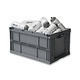 Bac plastique pliable de distribution 600x400x320mm - empilable