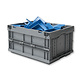 Inklapbare Euronorm plastic bak 396x297x214mm - gesloten