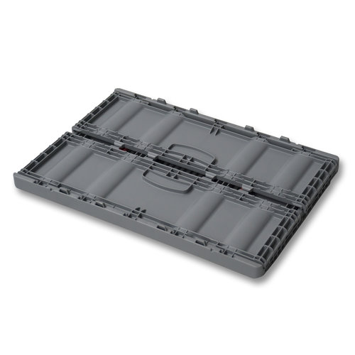 Inklapbare Euronorm plastic bak 600x400x221mm - gesloten bodem en zijwanden