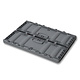Inklapbare Euronorm plastic bak 600x400x221mm - gesloten bodem en zijwanden