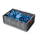 Inklapbare Euronorm plastic bak 600x400x221mm - gesloten bodem en zijwanden